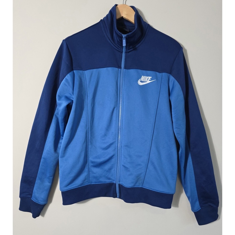 Nike Track Jacket Blue Full Zip Athletic Sportswear Women's Size M